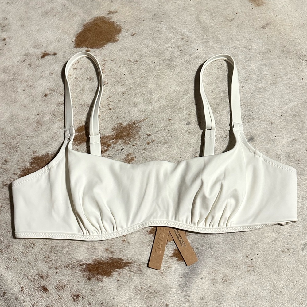 NWT SKIMS SHAPING SWIM RUCHED UNDERWIRE BIKINI TOP size 2X